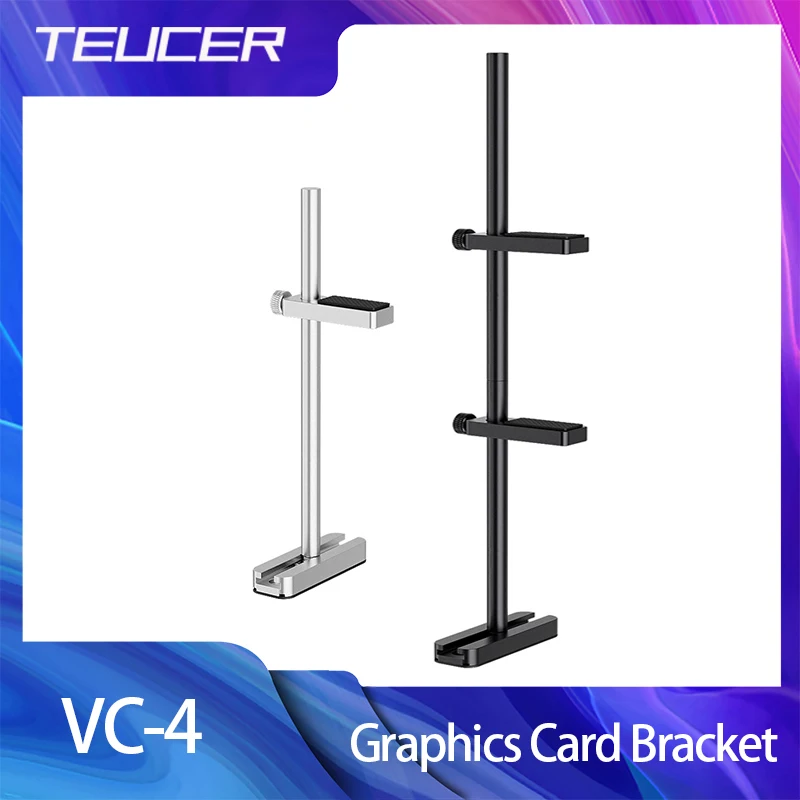 Teucer VC-4/VC-5 liga de alumínio ajustável suporte da placa gráfica gpu suporte da placa de vídeo itx/atx desktop pc caso acessório
