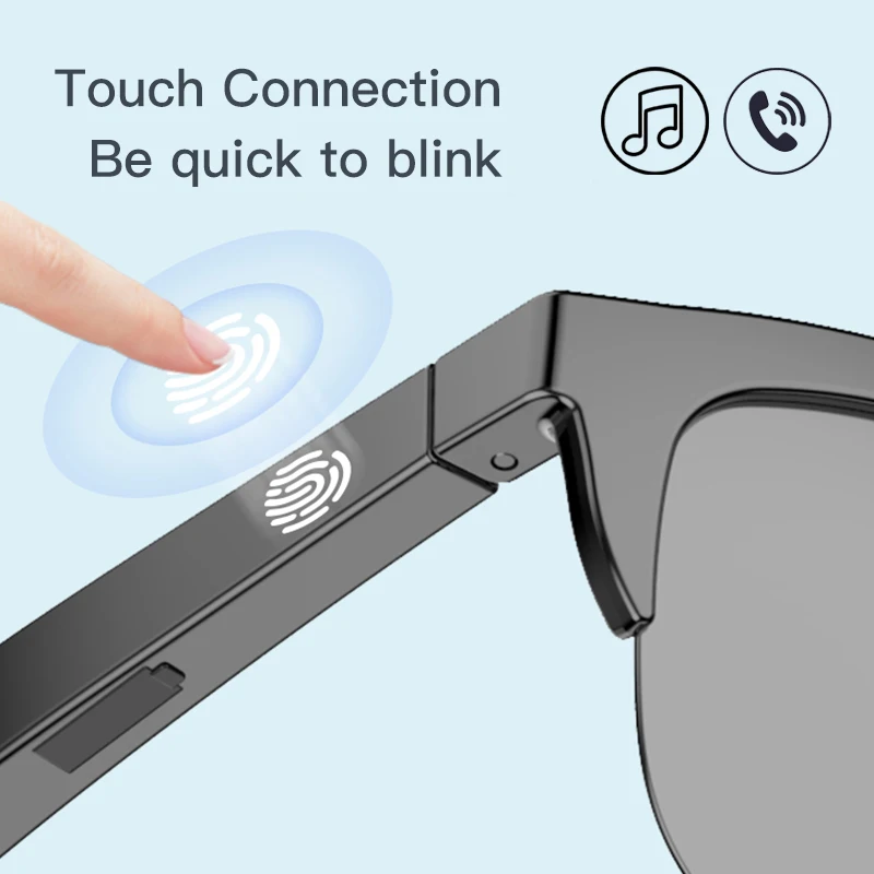 Inteligente bluetooth v5.3 óculos de sol chamada esportes ao ar livre fones de ouvido alta fidelidade tecnologia preta anti-toque uv para homem e mulher Inteligente bluetooth v5.3 óculos de sol chamada esportes ao ar livre fones de ouvido alta fidelidade tecnologia preta anti-toque uv para homem e mulher
