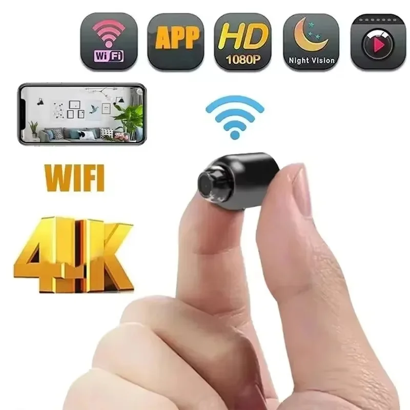 1080p mini câmera de vigilância sem fio segurança vídeo cam visão noturna detecção movimento filmadora mini cam monitor casa int