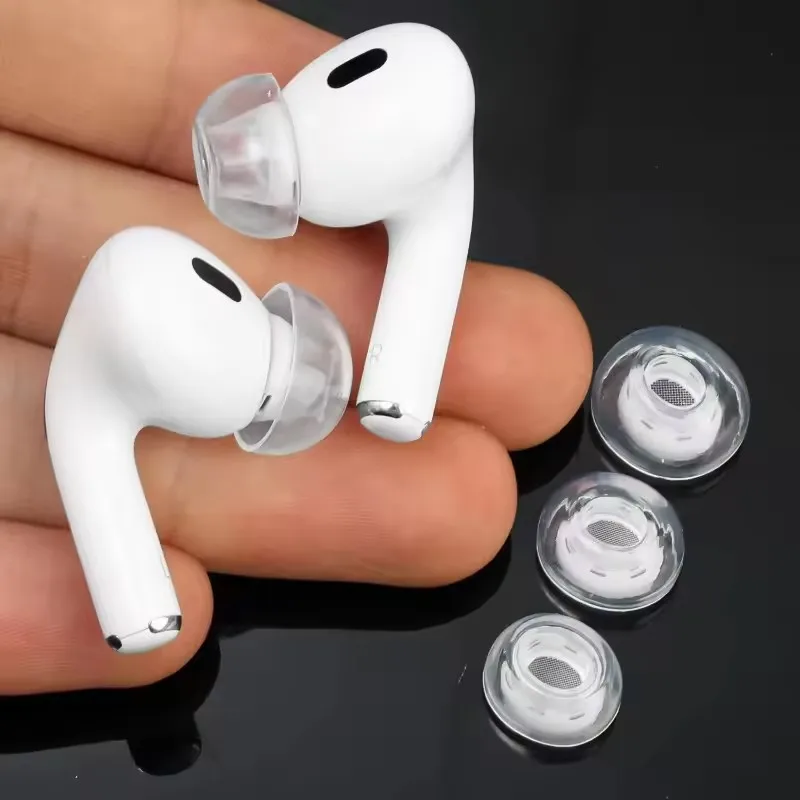 Pontas de ouvido de látex anti-alérgicas antiderrapantes para airpods pro/pro2 fone de ouvido sem fio à prova de poeira silicone pontas de ouvido caso capa