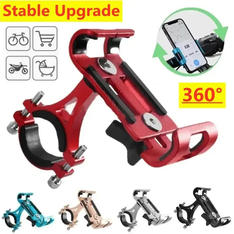 Metal motocicleta bicicleta suporte do telefone liga de alumínio antiderrapante suporte gps clipe universal suporte de bicicleta para todos os smartphones