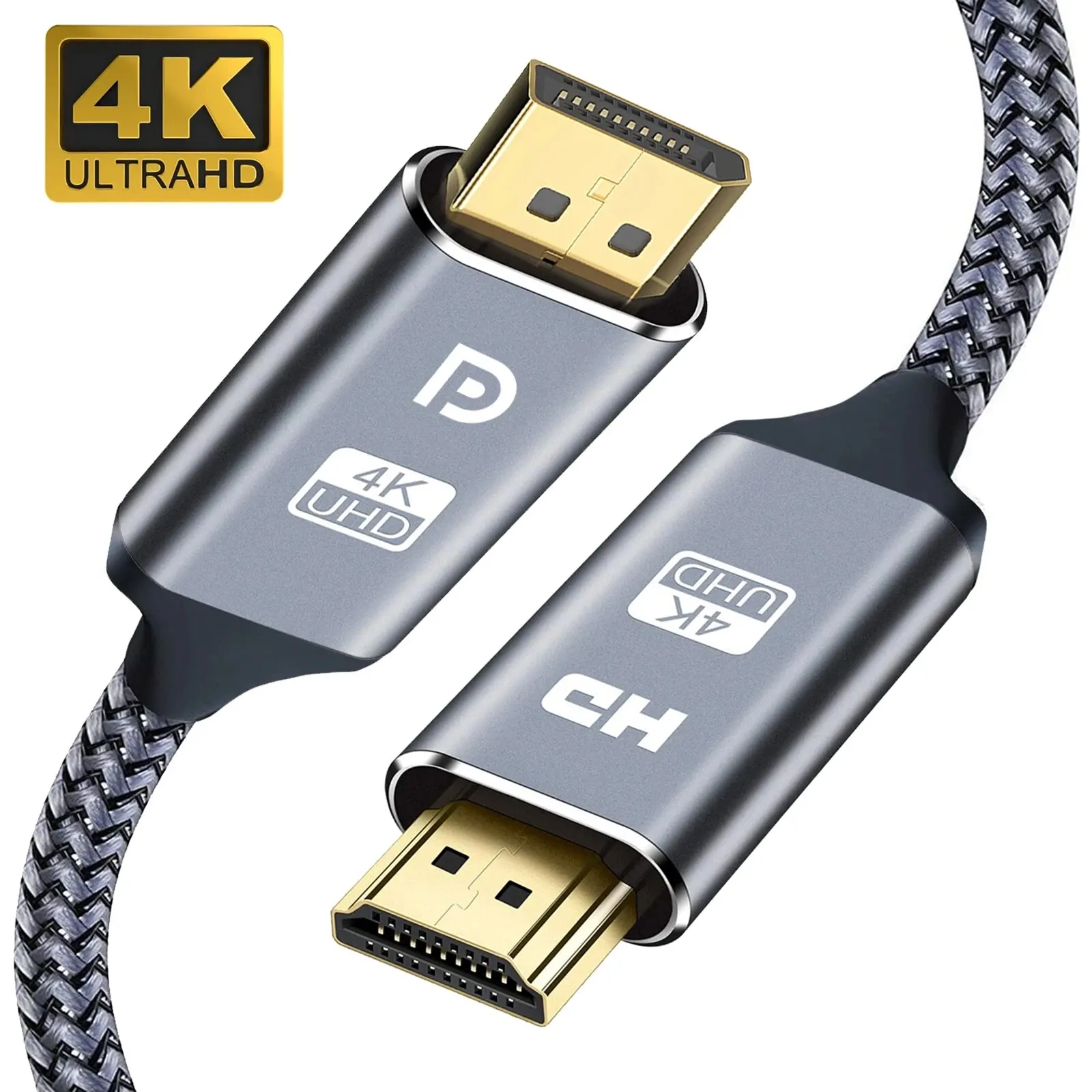 Cabo compatível com DisplayPort para HDMI 4K 30Hz DP para HD Adaptador Display Port Áudio de vídeo para PC Projetor HDTV 3 pés 6 pés 10 pés Cabo compatível com DisplayPort para HDMI 4K 30Hz DP para HD Adaptador Display Port Áudio de vídeo para PC Projetor HDTV 3 pés 6 pés 10 pés