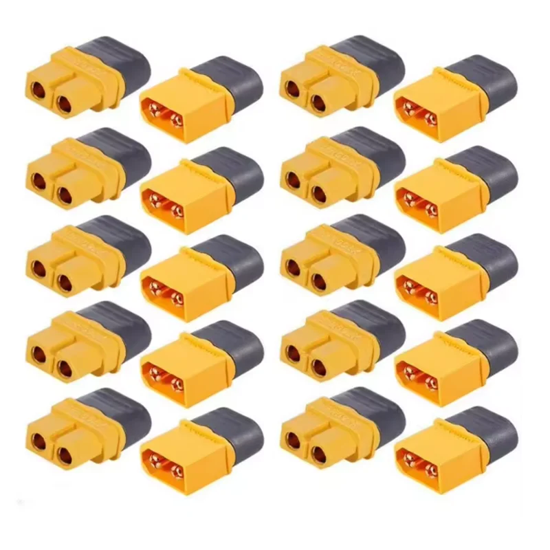 5/10 pares xt60h conector plug com bainha habitação fêmea/macho xt60 plug para rc lipo bateria carros drones avião