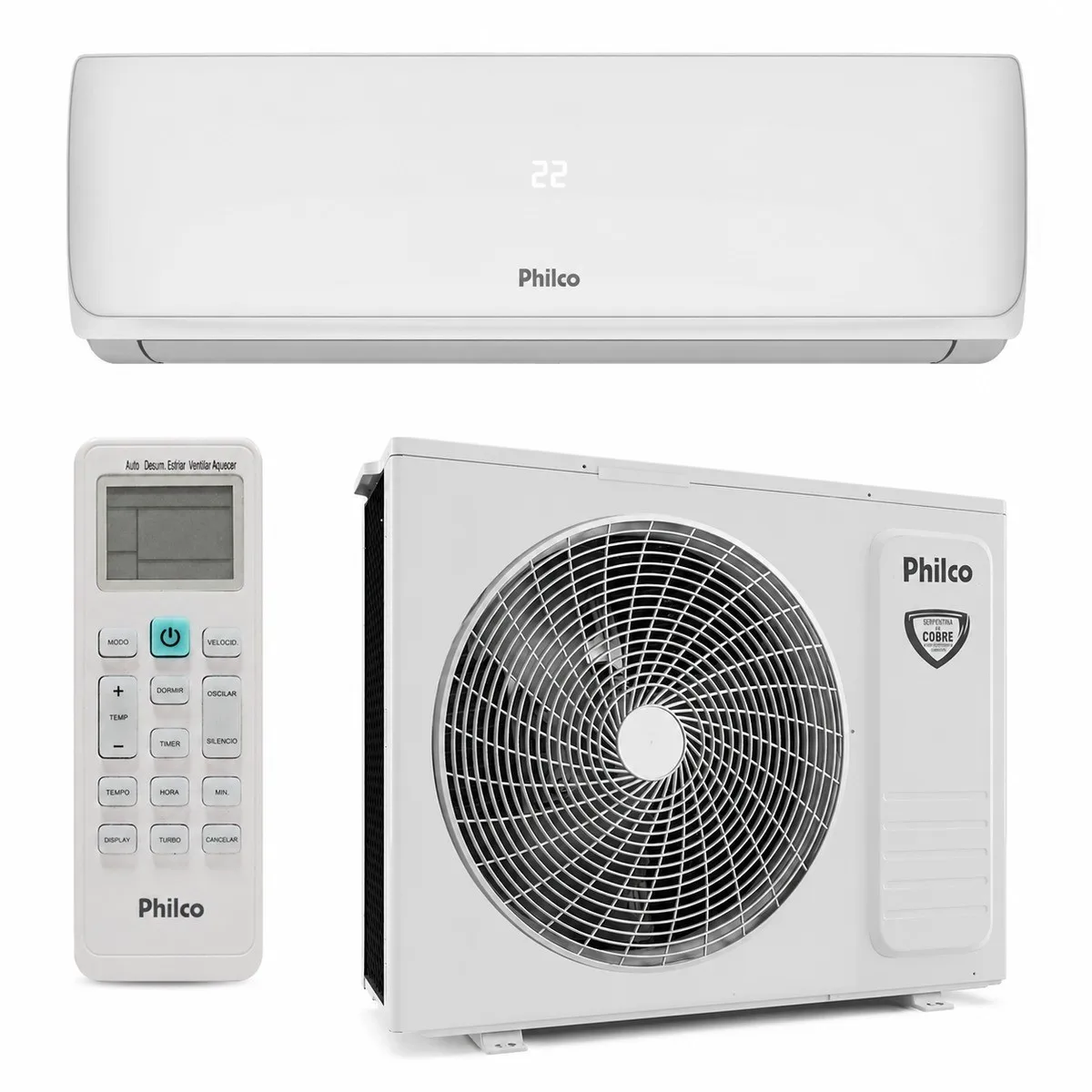 AR CONDICIONADO SPLIT PHILCO 24.000 BTUS PAC24QI QUENTE E FRIO 220V