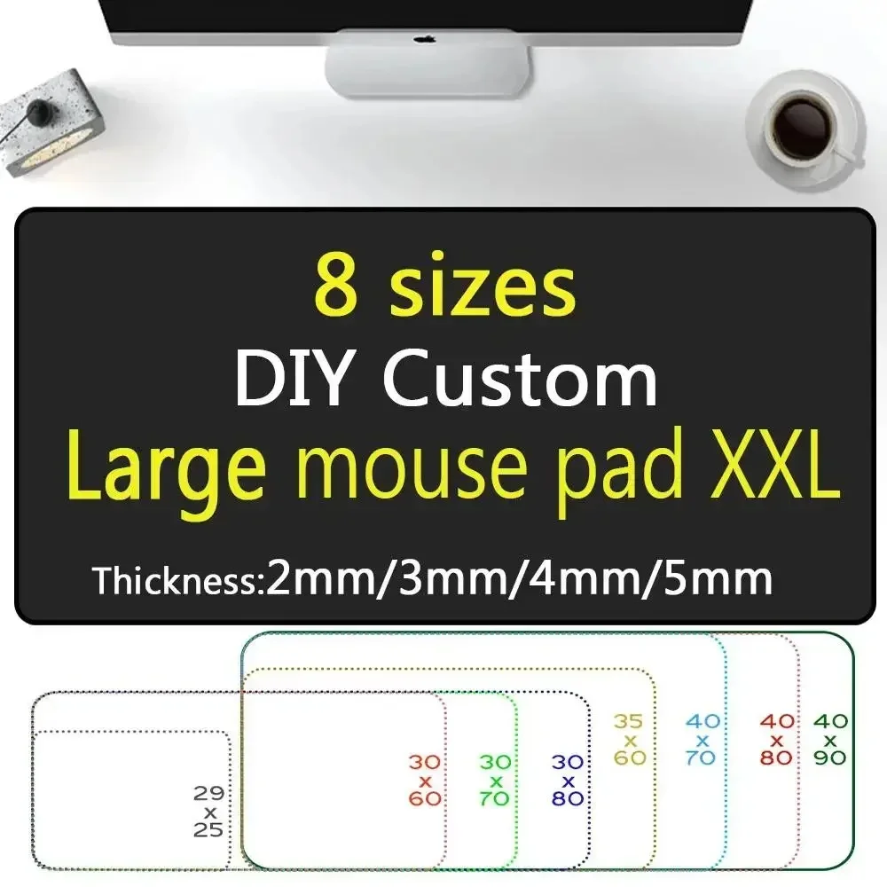 Mairuige xxl diy anime mouse pad estendido grande xl gadgets de escritório gamer playmat grande teclado de mesa personalizado mousepad