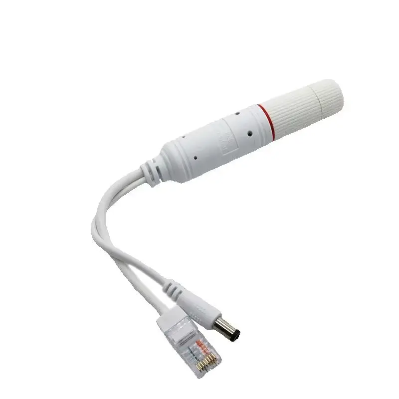 Divisor poe 48v para 12v, à prova d'água, com adaptador de vídeo e alimentação, módulo de fonte de cabo, injetor para extensor de câmera ip