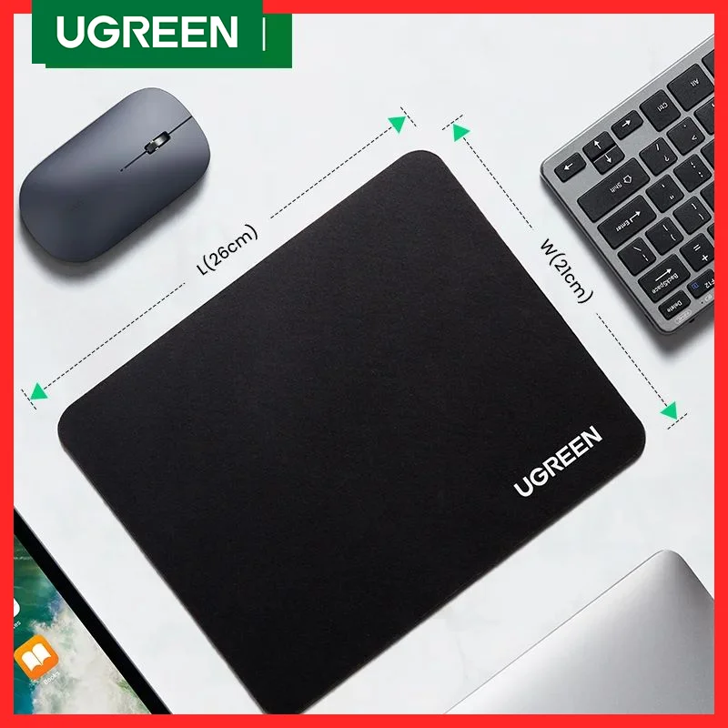 UGREEN-Non-Slip Mouse Pad para Escritório, Tapete Valorant, Almofada Laptop, Casa, Computador, PC Desk Mousepad, Mouse Pads, 26x21cm