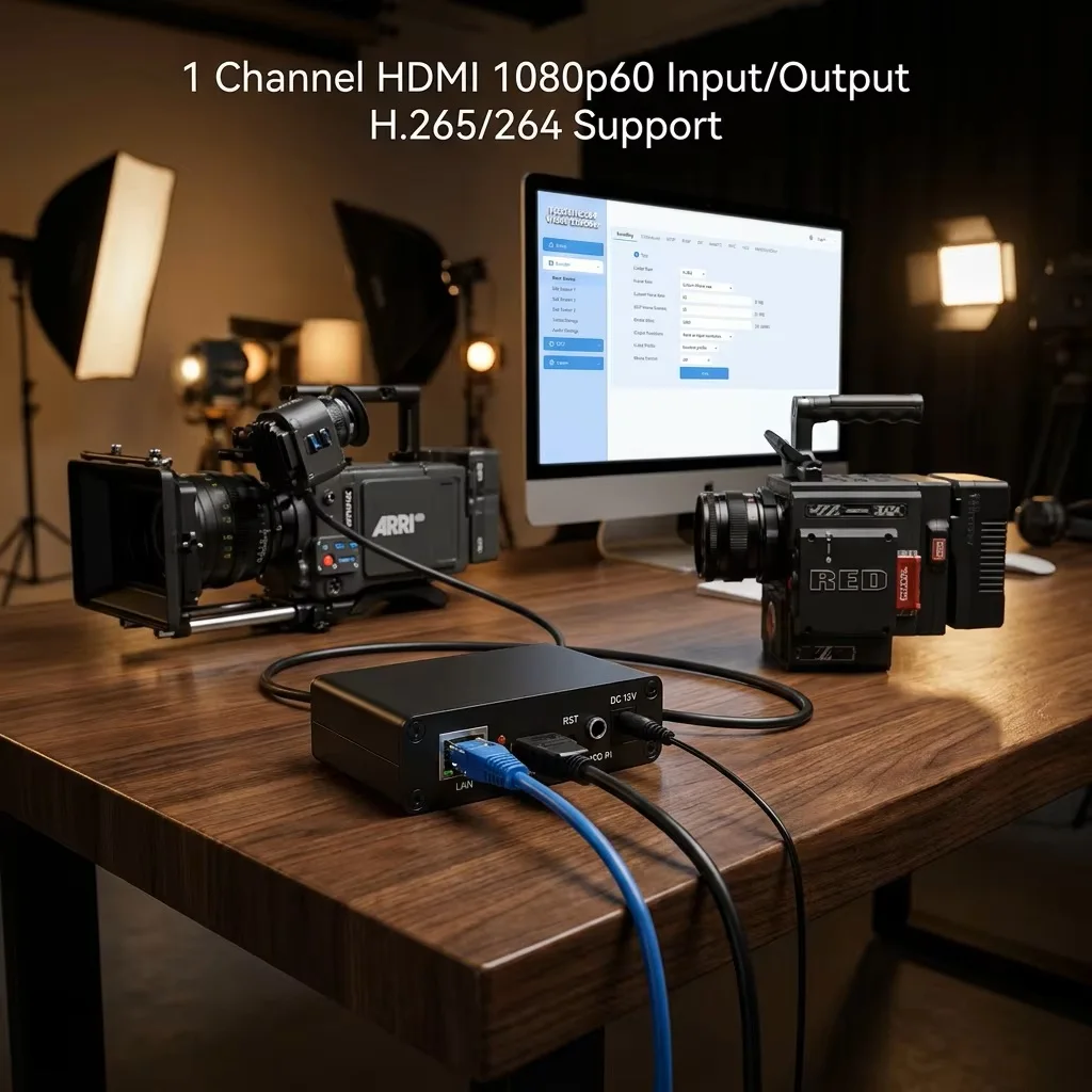 Placa Codificadora de Vídeo HDMI para IP Unisheen BM1000H H.265 H.264 Mini Placa de Transmissão ao Vivo para Integração de Sistema IPTV SRT RTSP RTMP