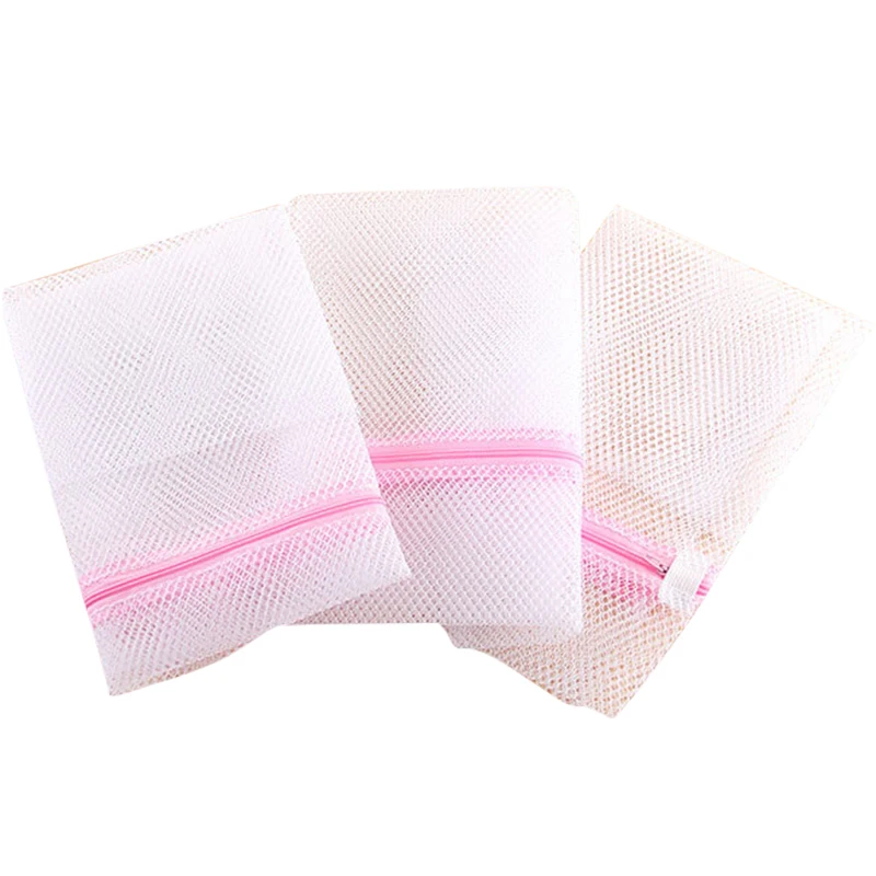 Reutilizáveis zipado Lavanderia Bags, Máquina de lavar roupa, Vestuário Care, Mesh Net, Sutiã, Meias, Lingerie, Roupa interior, 3 Tamanhos