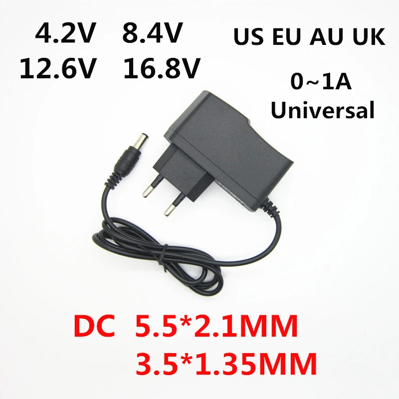 Ac 100-240v dc 4.2v 8.4v 12.6v 16.8v 1a 1000ma adaptador fonte de alimentação 4.2 8.4 12.6 16.8 v volt carregador para 18650 bateria de lítio Ac 100-240v dc 4.2v 8.4v 12.6v 16.8v 1a 1000ma adaptador fonte de alimentação 4.2 8.4 12.6 16.8 v volt carregador para 18650 bateria de lítio