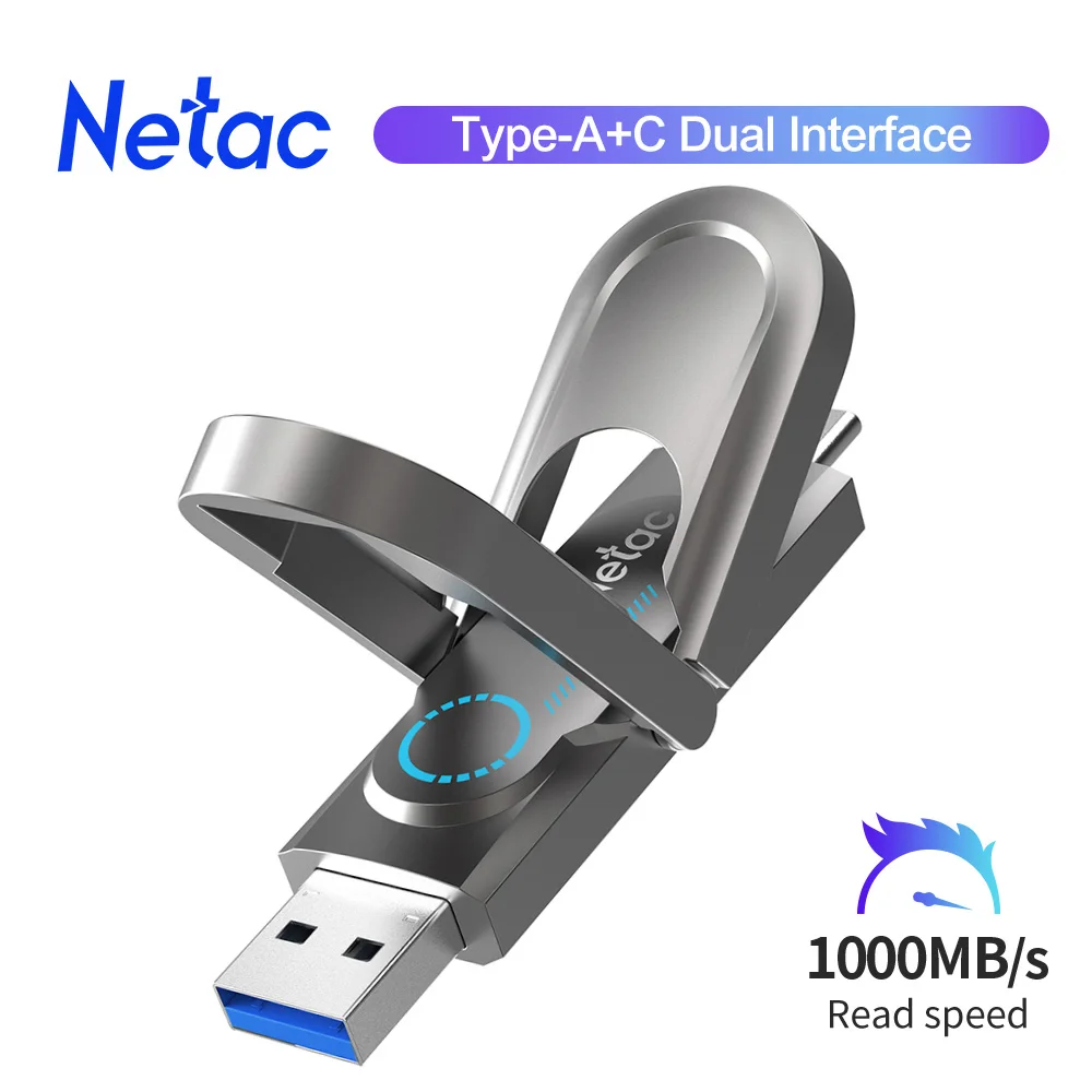 Netac USB Pen Drive de Estado Sólido 256GB 512GB 1TB USB 3.2 Gen2 Flash Drive US9 Pendrive Tipo C Tipo A USB Flash Drive Frete Grátis
