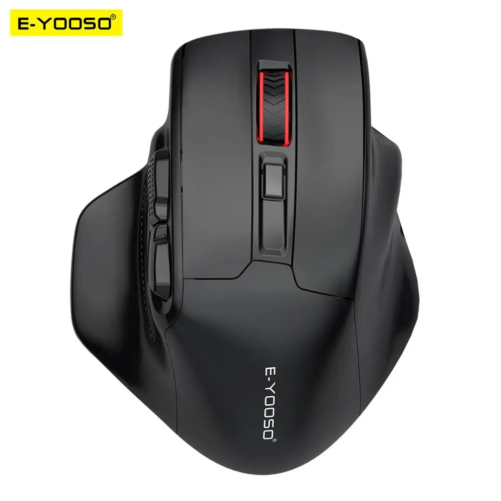 E-YOOSO X-31 USB 2.4G jogo do Rato Sem Fio Rato Grande para As Mãos do Grande 5 PAW3212 4800 DPI botões para gamer Mice computador portátil PC