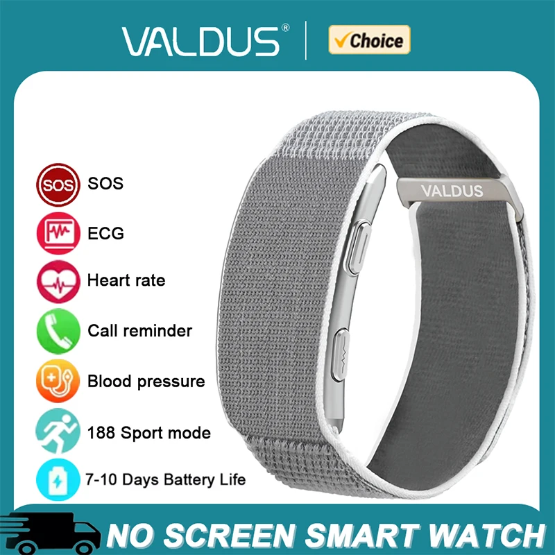 Pulseira Inteligente VALDUS VITRO ECG, Monitor de Frequência Cardíaca e Pressão Arterial, À Prova D'Água, Longa Duração da Bateria, Fitness, SOS, Novo Smartwatch Sem Tela 2026 Pulseira Inteligente VALDUS VITRO ECG, Monitor de Frequência Cardíaca e Pressão Arterial, À Prova D'Água, Longa Duração da Bateria, Fitness, SOS, Novo Smartwatch Sem Tela 2026