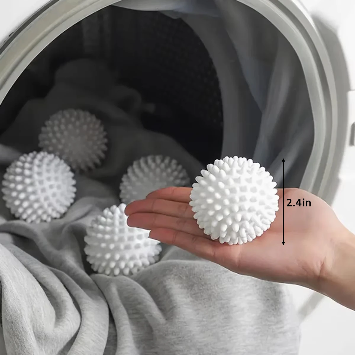 Bolas Mágicas Anti-Emaranhamento para Lavanderia: Bolas Reutilizáveis para Máquina de Lavar Roupa, Remoção de Pelos e Limpeza Doméstica