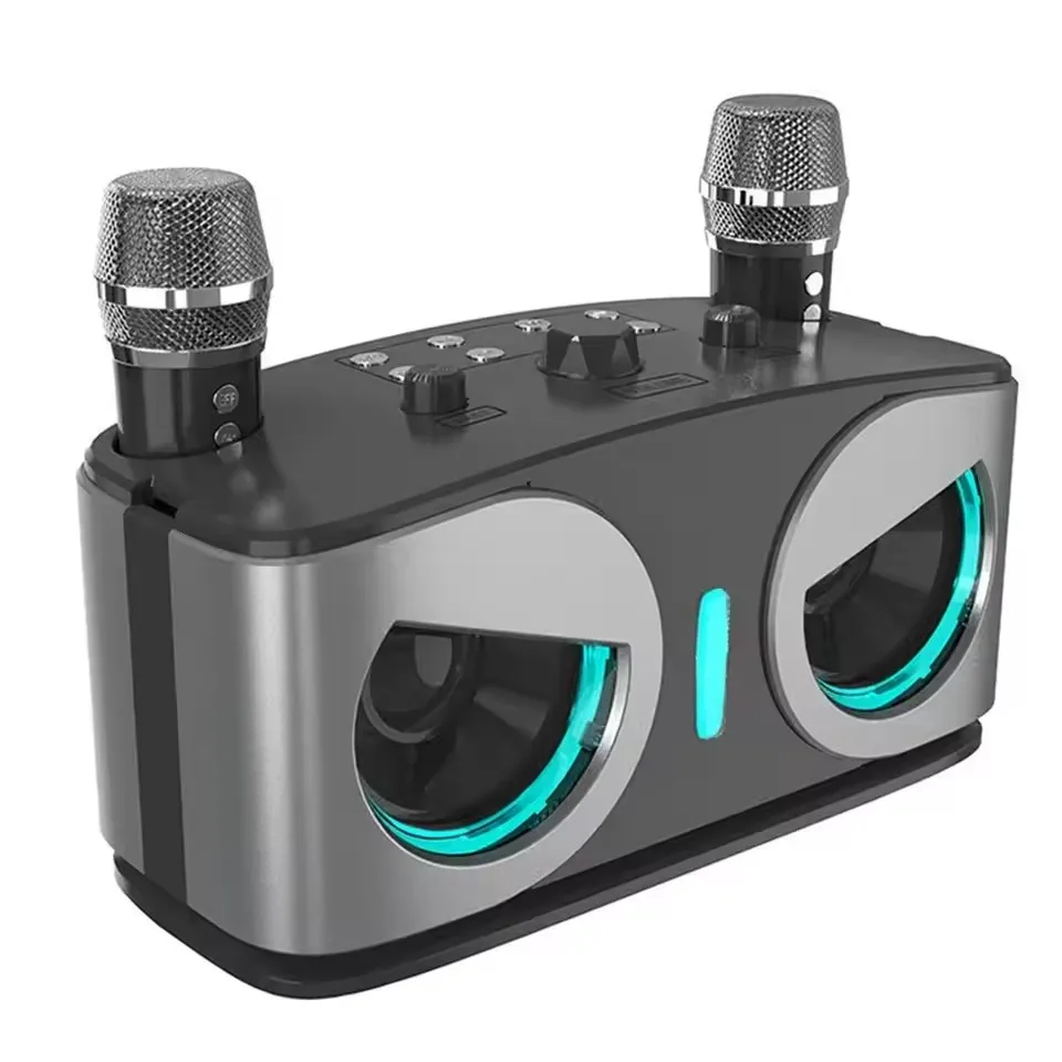 Caixa de Som Bluetooth Portátil Sem Fio com Microfone e Subwoofer, Potente Sistema de Som para Música