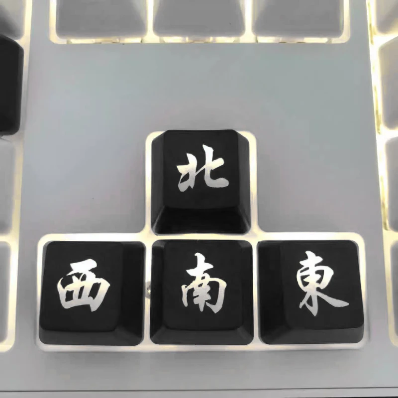 Mahjong chave tampas de direção translúcido keycap abs cultura chinesa artesão keycaps para teclado mecânico bonés gamer presentes