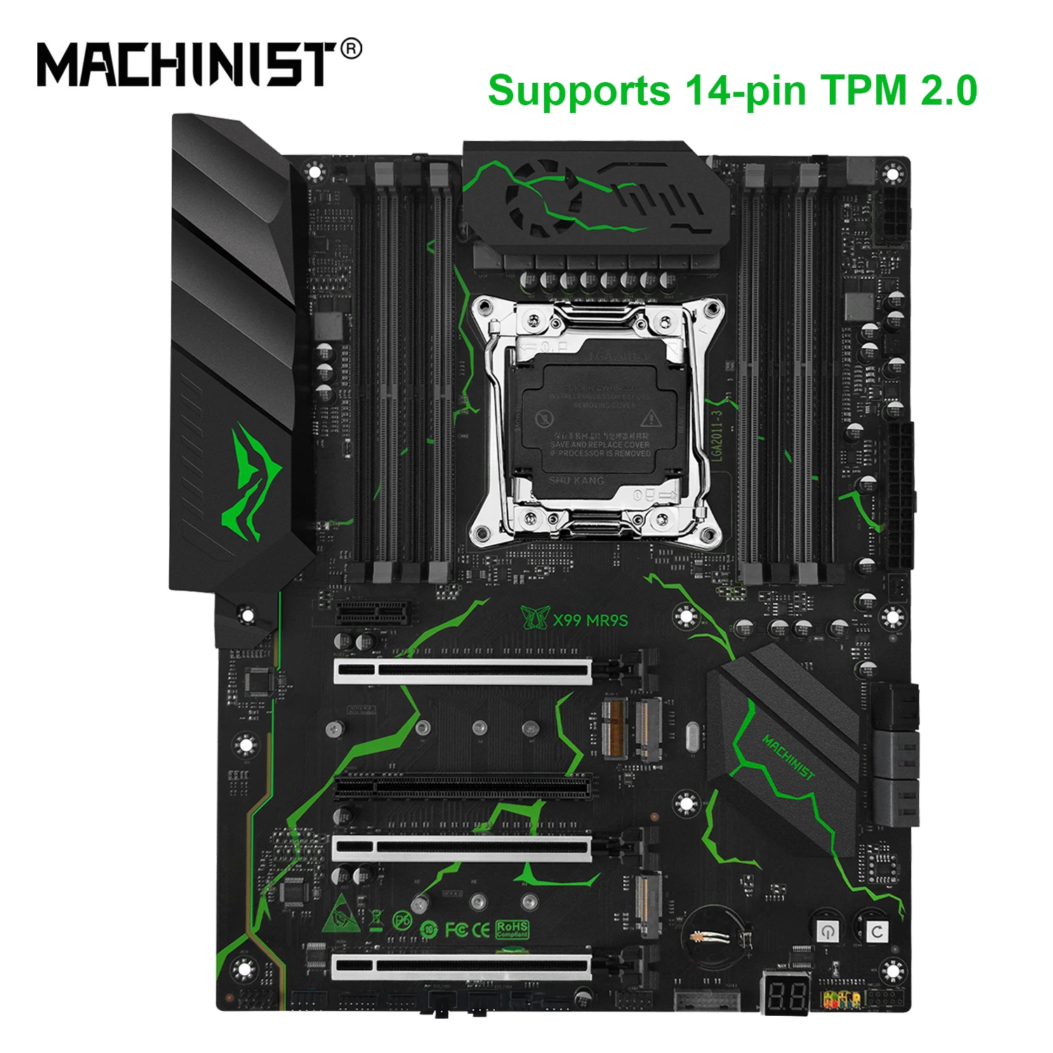 MACHINIST X99 MR9S ATX Placa-mãe LGA 2011-3 Suporta TPM 2.0 Intel Xeon E5 V3/V4 CPU DDR4 Memória RAM NVME M.2 USB3.0