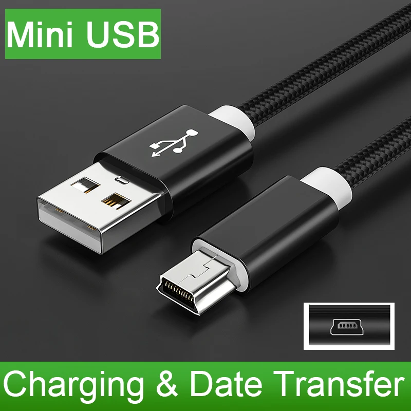 Mini cabo usb mini usb para usb transferências de dados rápidas cabo carregador para mp3 mp4 player carro dvr gps câmera digital cabo hdd