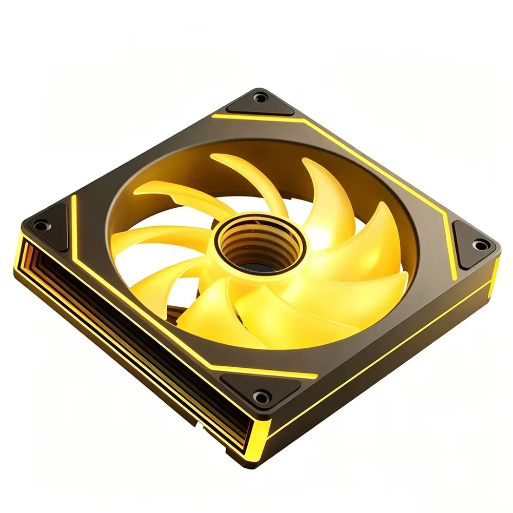 Ventilador de Gabinete ARGB de 140mm (1/2/3/4 Peças), Ventilador de Resfriamento com Efeito de Luz Infinita e Espelhada, Ventilador PWM de CPU de 140mm