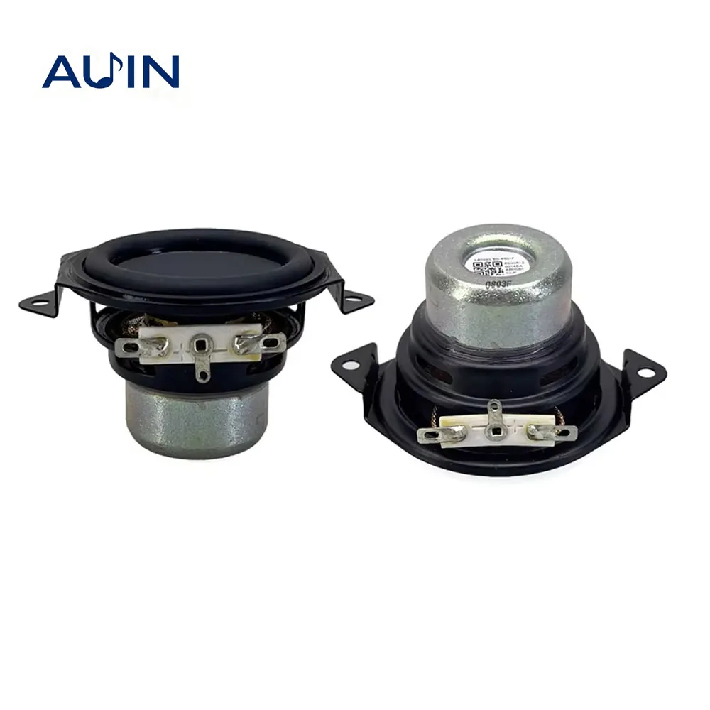AUIN 2 peças Alto-falante HIFI de 1,75 polegadas, 4 Ohms, 30W, Full Range, com ímã duplo de neodímio, longo alcance, graves potentes, à prova d'água, para Home Theater DIY