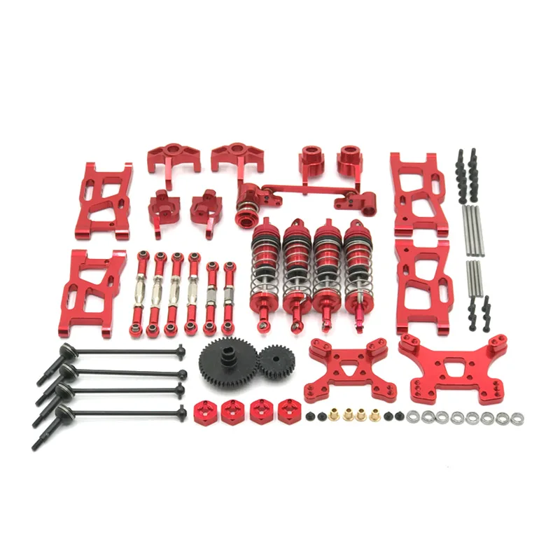 Wltoys 144001 144002 144010 124017 124019 Kits de modificação de peças de atualização de metal Conjunto de amortecedor de braço oscilante Acessórios para carro RC Wltoys 144001 144002 144010 124017 124019 Kits de modificação de peças de atualização de metal Conjunto de amortecedor de braço oscilante Acessórios para carro RC