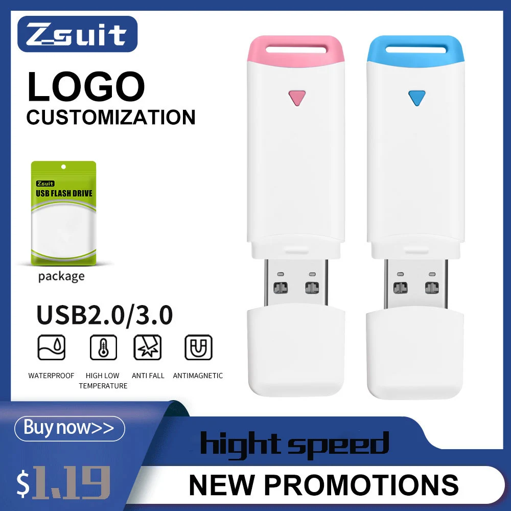 10 pces/1 pces venda quente unidade flash usb 4gb 8gb 32g pendrive à prova dwaterproof água memória vara 64g armazenamento externo carro u-drive disco flash 3.0