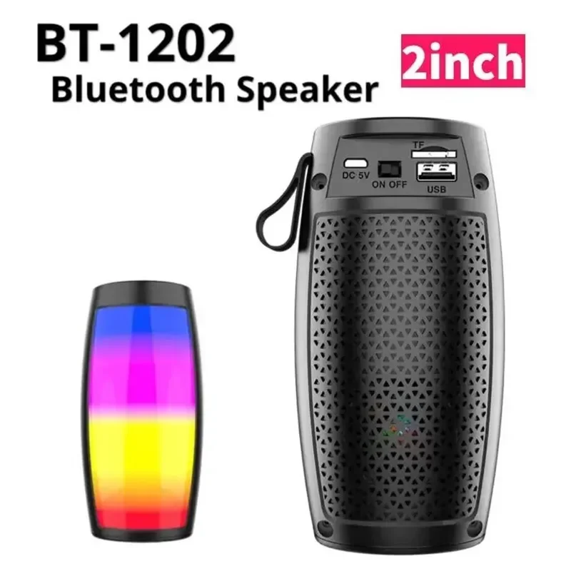 S12 sem fio bluetooth alto-falantes poderosa caixa de som portátil subwoofer áudio do carro baixo mp3 player sistema som luzes led