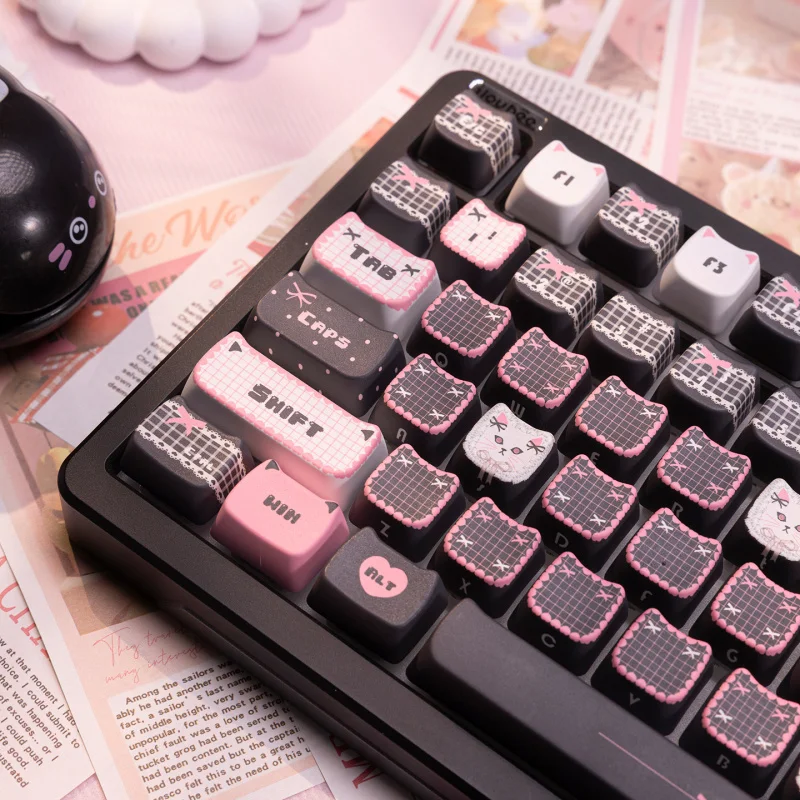 Teclas PBT Personalizadas 130 Teclas em Formato de Gato Siamês Fofo com Sublimação de Tinta Perfil MAO para Teclado Mecânico Gamer MX Teclas PBT Personalizadas 130 Teclas em Formato de Gato Siamês Fofo com Sublimação de Tinta Perfil MAO para Teclado Mecânico Gamer MX