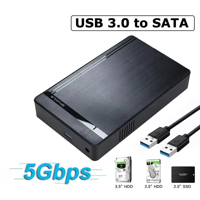 Capa para hdd 3.5/2.5 polegadas sata para usb 3.0 adaptador externo gabinete de disco rígido adaptador de alta velocidade para pc laptop hdd caixa caso