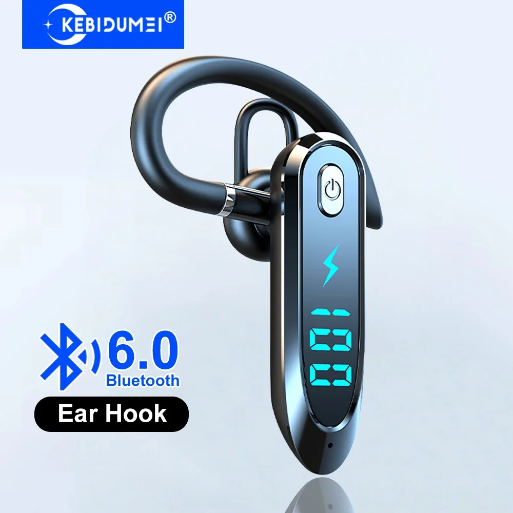 Bluetooth 6.0 fone de ouvido gancho fone de ouvido rotação de 270 graus display led alta fidelidade estéreo redução ruído fone à prova dwaterproof água Bluetooth 6.0 fone de ouvido gancho fone de ouvido rotação de 270 graus display led alta fidelidade estéreo redução ruído fone à prova dwaterproof água