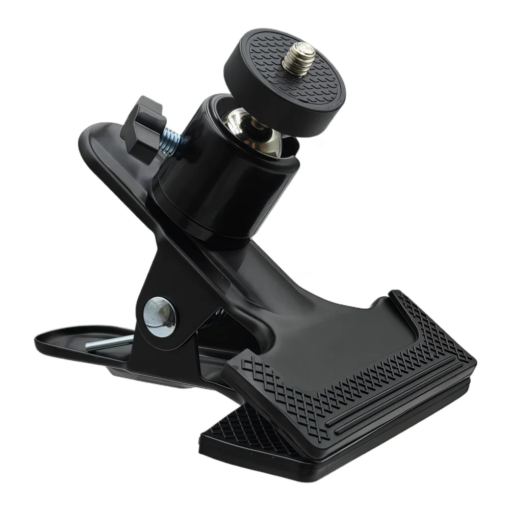 Braçadeira de cabeça esférica de metal com clipe de aperto de parafuso de 1/4 ", suporte para celular, acessórios de fotografia para estúdio fotográfico