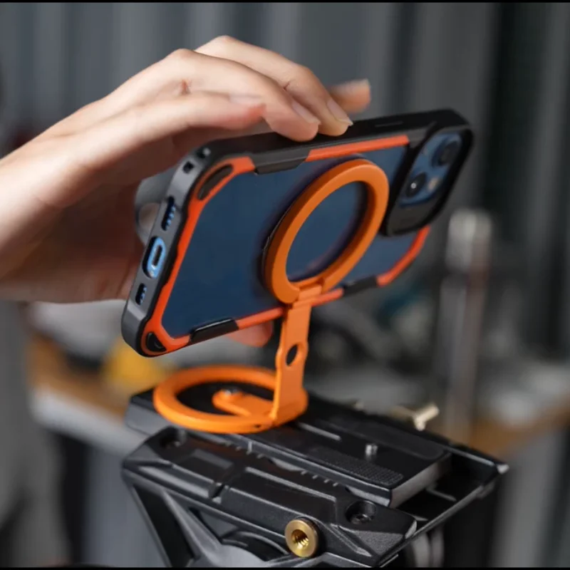 Suporte Magnético Dupla Face para Celular, Portátil e Dobrável, Acessório Universal para Fotografia e Suporte de Celular Suporte Magnético Dupla Face para Celular, Portátil e Dobrável, Acessório Universal para Fotografia e Suporte de Celular