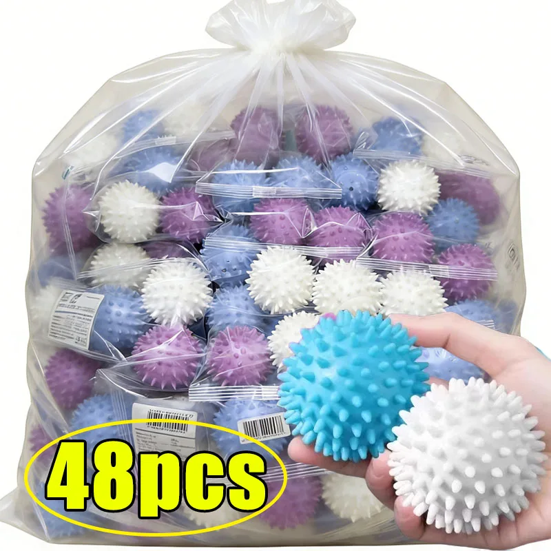 Conjunto de 8 Bolas de Lavagem Reutilizáveis que Removem Fiapos, Amolecem Roupas, Evitam o Emaranhamento e Reduzem Rugas, Bolas Grandes para Máquina de Lavar e Secar
