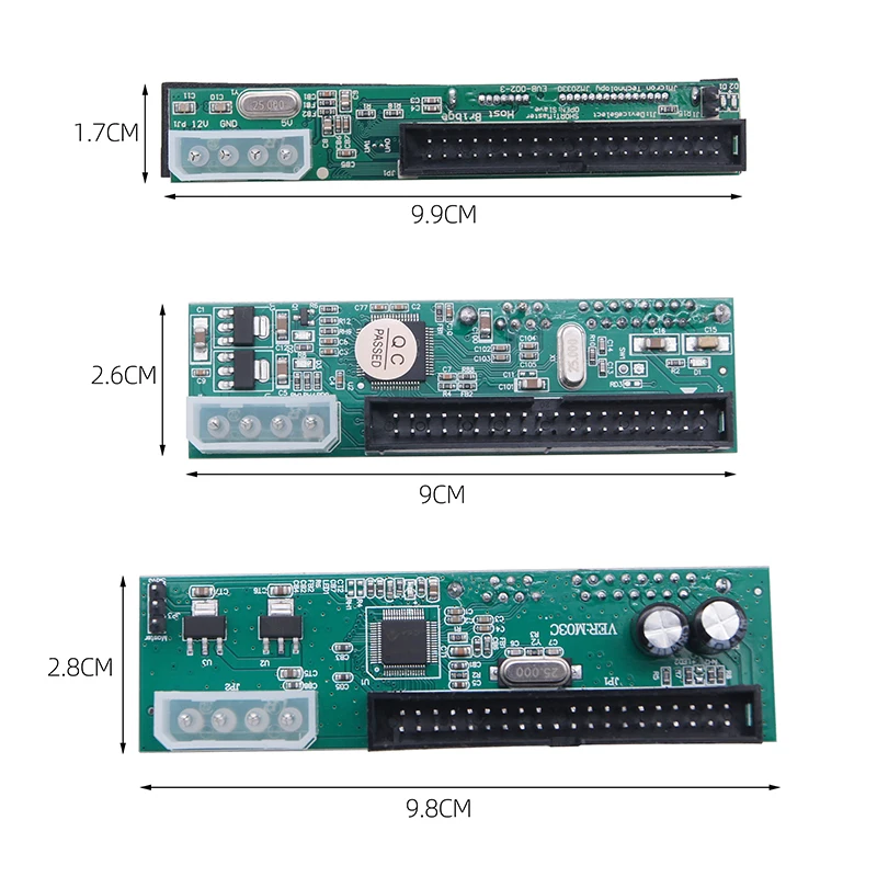 Placa Adaptadora/Conversor SATA para PATA 2.5" / 3.5" Serial ATA SATA HDD para PATA IDE 39/40 Pinos com Alimentação de 4 Pinos