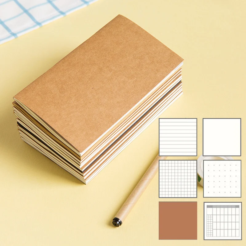 64 páginas de papel kraft caderno forrado em branco ponto grade diário semanal planejador mensal almofadas de escrita diário viajante caderno recargas 64 páginas de papel kraft caderno forrado em branco ponto grade diário semanal planejador mensal almofadas de escrita diário viajante caderno recargas