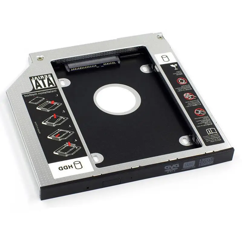 Hdd caddy ssd sata 3.0 gabinete de disco rígido optibay 2.5 "adaptador 9.5/12.7mm caddy caso para portátil cd dvd baía óptica