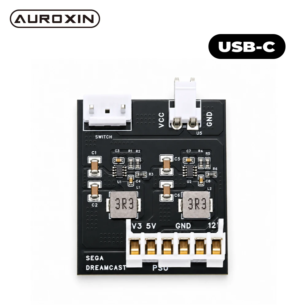 Placa de Fonte de Alimentação USB C 12V3A DreamPSU para Console de Jogos SEGA Dreamcast, Substituição da Fonte de Alimentação para DC