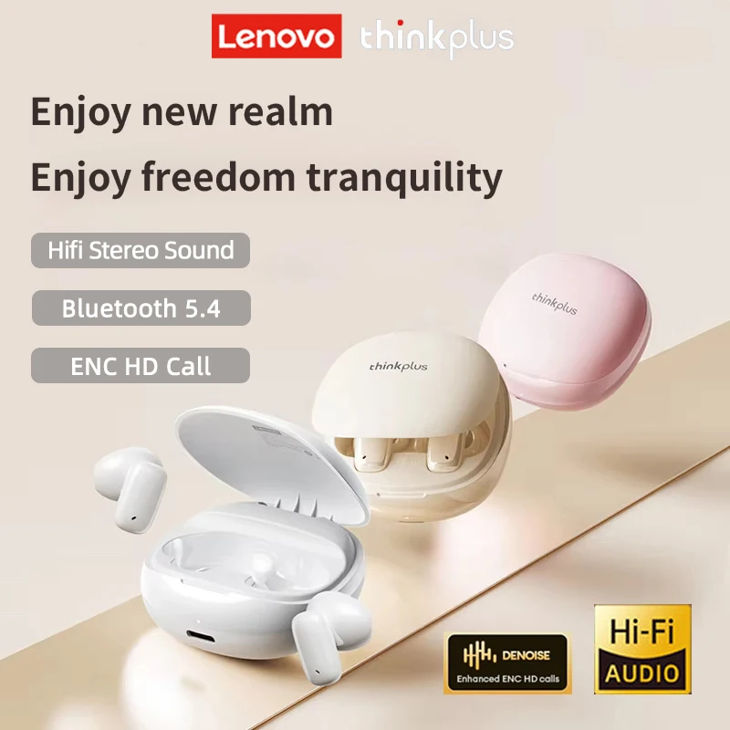Lenovo lp29 pro sem fio bluetooth 5.4 fones de ouvido tws alta fidelidade estéreo redução ruído gamer esportes com microfone