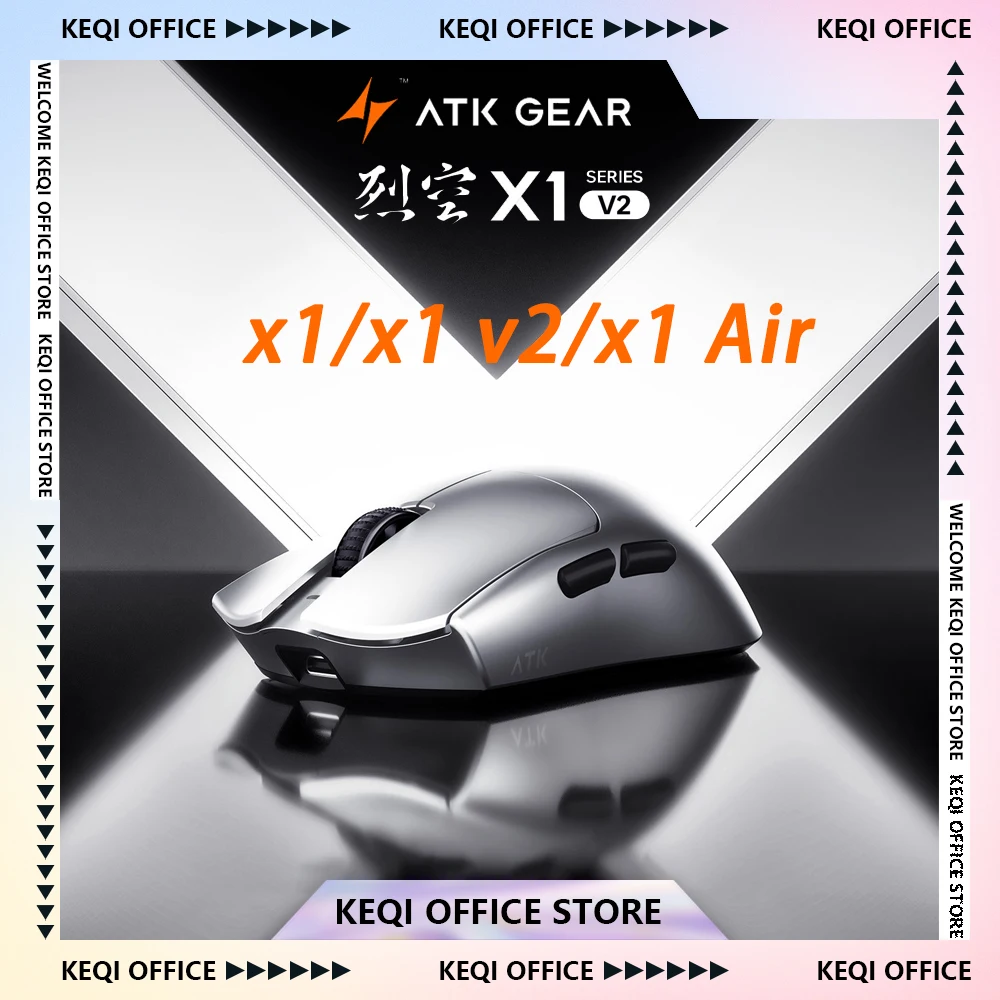 Rato de jogos ATK Blazing Sky X1/X1 V2, rato sem fios X1 Air Gamer, 8K, baixa latência, leve, ideal para FPS, rato para e-sports Liekong, presente personalizado para PC.
