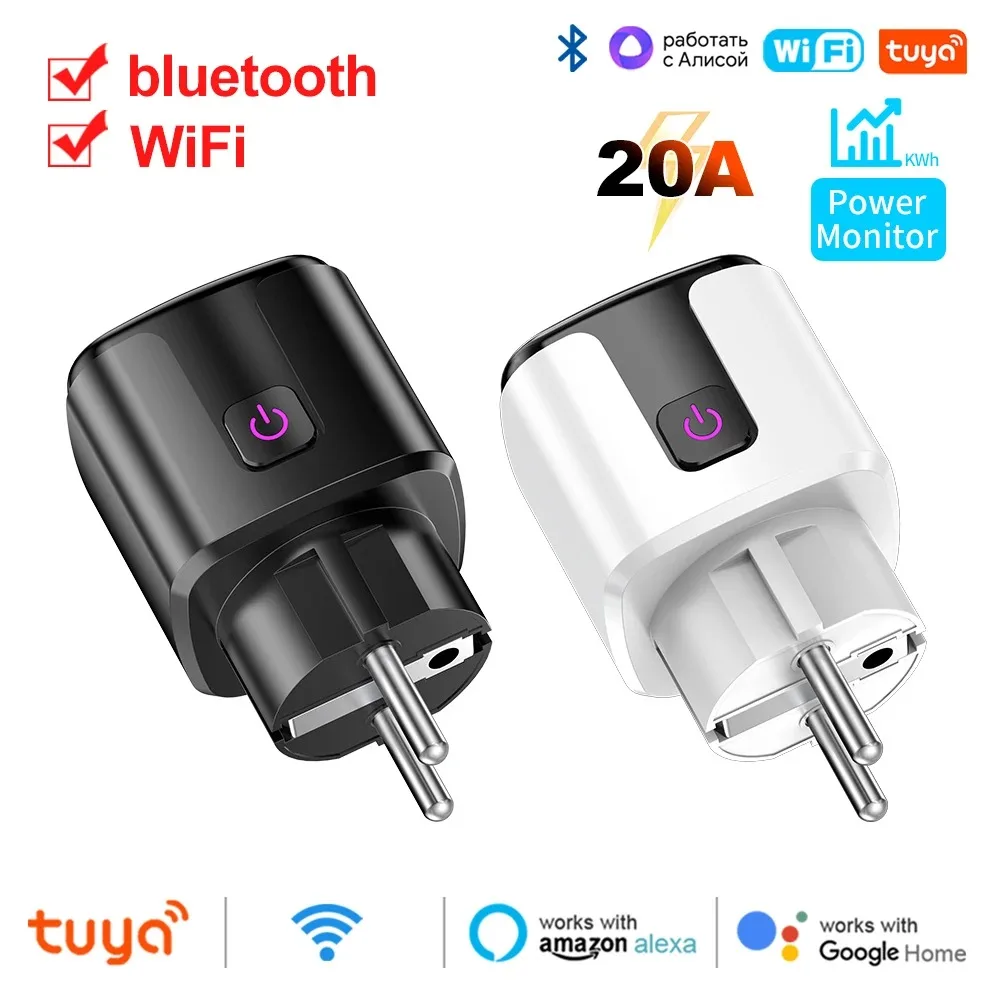 Tuya tomada inteligente da ue wifi + bluetooth 20a tomada com temporizador de monitoramento de energia tomada de bloqueio criança google casa alice smartthings alexa Tuya tomada inteligente da ue wifi + bluetooth 20a tomada com temporizador de monitoramento de energia tomada de bloqueio criança google casa alice smartthings alexa