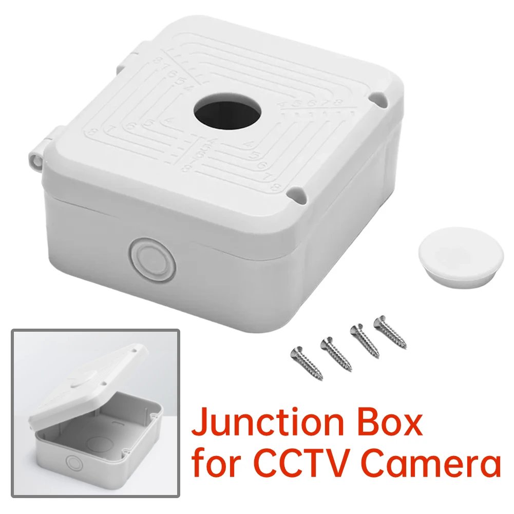 Caixa de junção à prova d'água para câmera cctv, caixa de fio de vídeo, fonte de alimentação, caixa de proteção de câmera eletrônica externa branca Caixa de junção à prova d'água para câmera cctv, caixa de fio de vídeo, fonte de alimentação, caixa de proteção de câmera eletrônica externa branca
