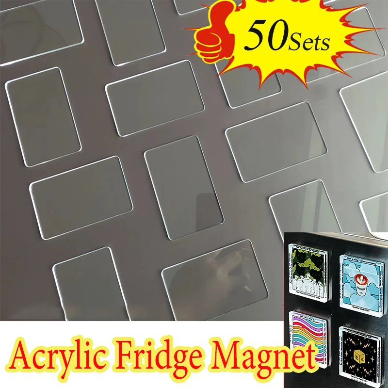 Kit de Ímãs de Acrílico DIY 5x3cm (9-50 Conjuntos) para Geladeira, Decoração de Casa, Fotos Personalizadas, Cartões Postais e Artesanato Feito à Mão Kit de Ímãs de Acrílico DIY 5x3cm (9-50 Conjuntos) para Geladeira, Decoração de Casa, Fotos Personalizadas, Cartões Postais e Artesanato Feito à Mão