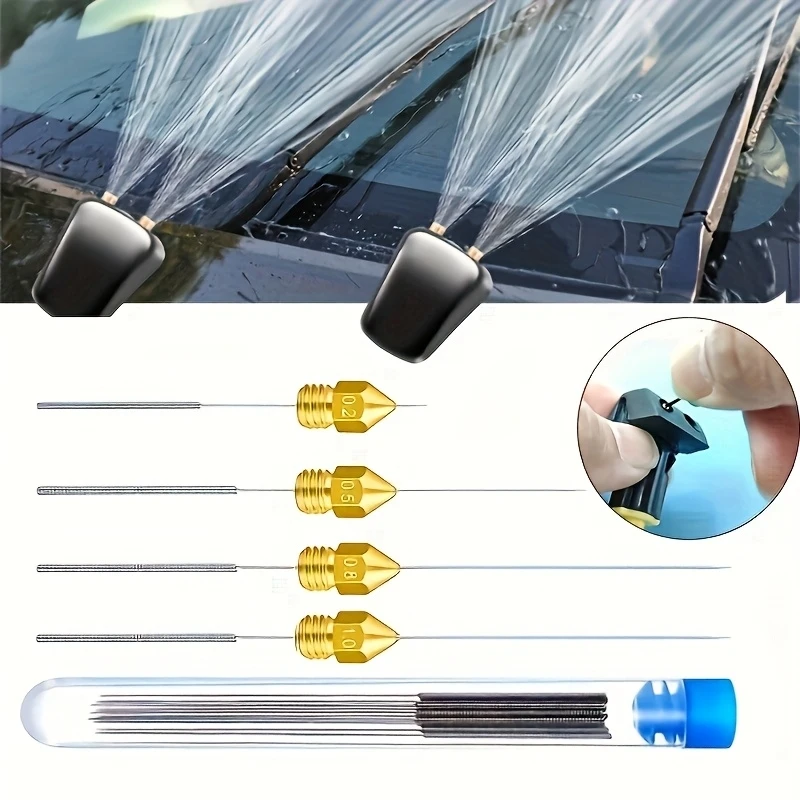Conjunto de Ferramentas de Limpeza com 10 Peças - Limpadores de Para-brisa, Cabeça de Impressora 3D, Ventilação de Fogão a Gás, Escova para Tubo de Chuveiro