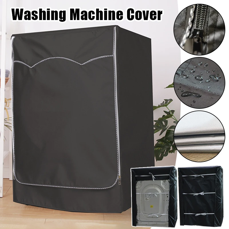 Capa para máquina de lavar, protetor solar ao ar livre, carga frontal, secador de roupa, à prova d'água, 210d, pano oxford, máquina de lavar, capa contra poeira Capa para máquina de lavar, protetor solar ao ar livre, carga frontal, secador de roupa, à prova d'água, 210d, pano oxford, máquina de lavar, capa contra poeira