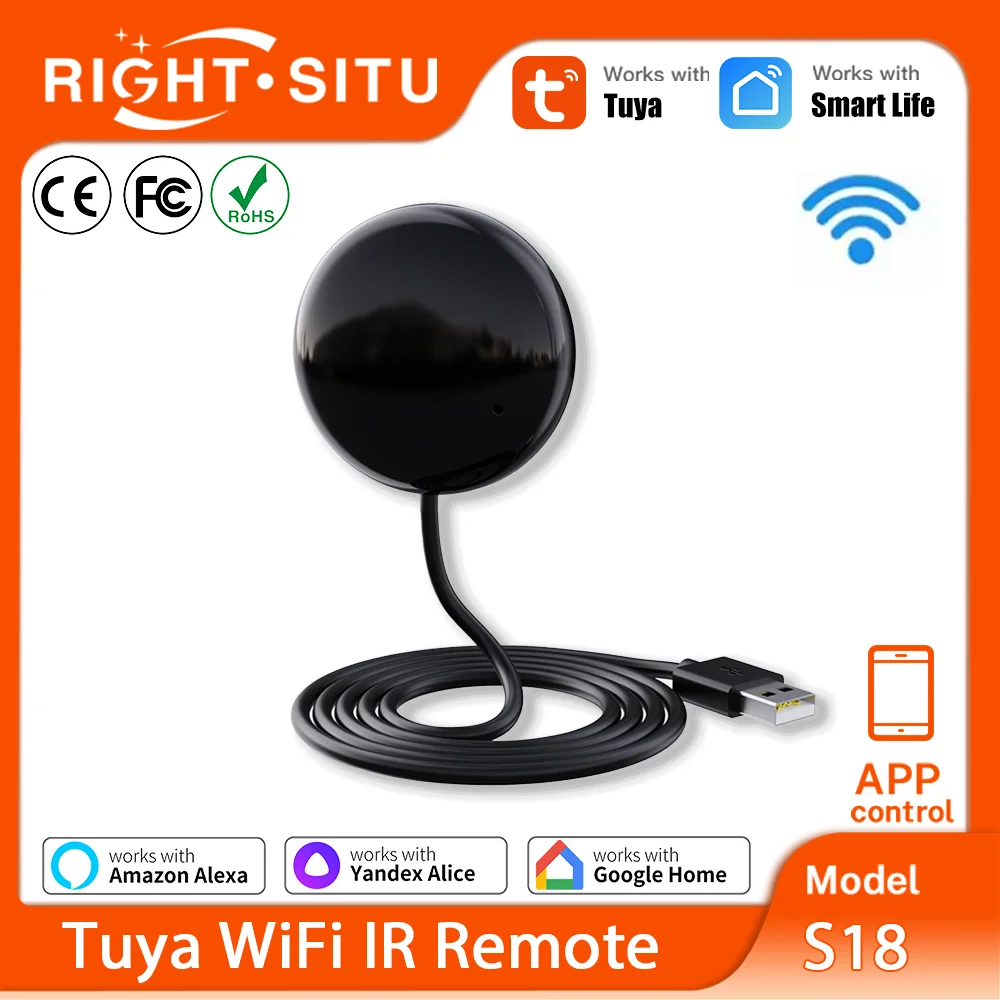 Tuya wifi ir remoto para automação residencial inteligente controle remoto dispositivo infravermelho universal trabalho com alexa google casa vida inteligente