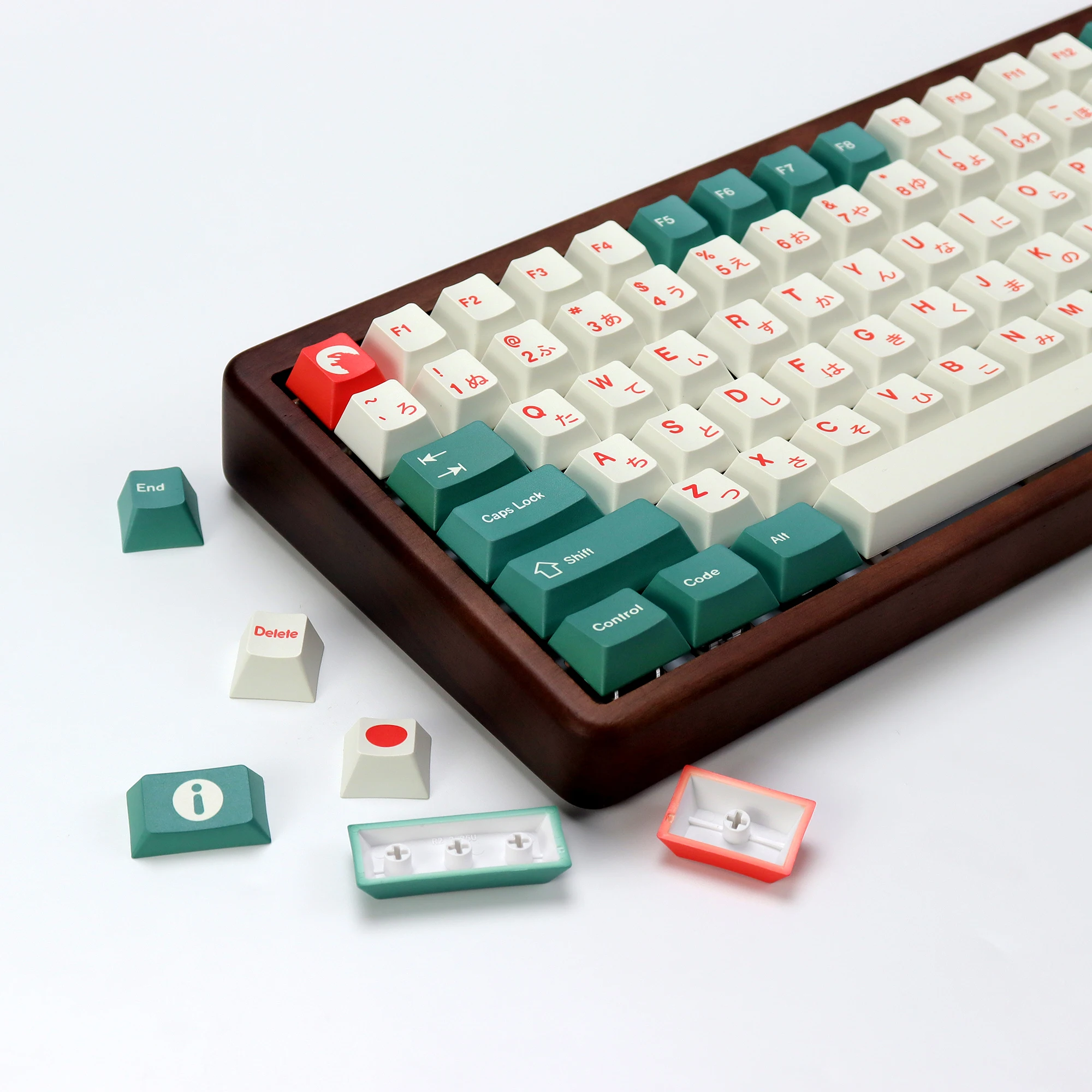 Teclas KBDiy Clone Retro GMK Kaiju em PBT Japonês, Perfil Cherry, ISO, Personalizadas para Teclado Mecânico Gamer 60 Aula F87 Pro
