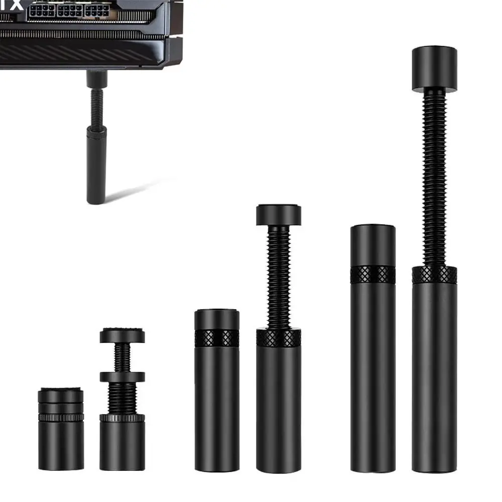 Novo Suporte Vertical Telescópico Rotativo para GPU em Alumínio Preto Prata com Suporte Magnético para Placa de Vídeo de 27-120mm Novo Suporte Vertical Telescópico Rotativo para GPU em Alumínio Preto Prata com Suporte Magnético para Placa de Vídeo de 27-120mm
