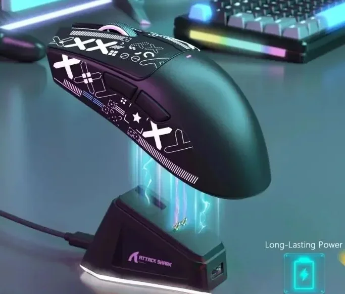Attack shark x11 doca de carregamento para mouse para jogos sem fio pixart paw3311 bt/2.4g sem fio/com fio sensor de jogos presente adesivo antiderrapante Attack shark x11 doca de carregamento para mouse para jogos sem fio pixart paw3311 bt/2.4g sem fio/com fio sensor de jogos presente adesivo antiderrapante