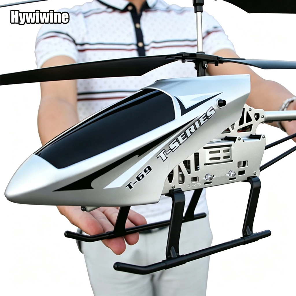 Helicóptero RC Grande 3.5CH, Aeronave de Controle Remoto, Brinquedo Durável para Voos ao Ar Livre, Presente para Crianças e Adultos, Helicóptero RC