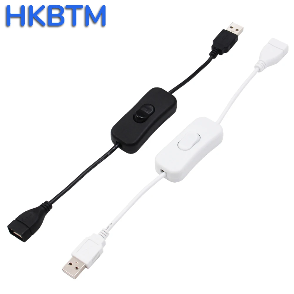 Hkbtm cabo usb de 28cm com interruptor liga/desliga, extensão de cabo para lâmpada usb, ventilador usb, linha de fonte de alimentação, adaptador durável de venda quente Hkbtm cabo usb de 28cm com interruptor liga/desliga, extensão de cabo para lâmpada usb, ventilador usb, linha de fonte de alimentação, adaptador durável de venda quente